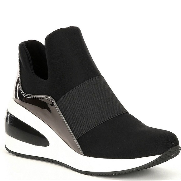 DKNY Faux Fur Borg Wedge Sneaker Boots (SOLD) - Picture 2 of 10